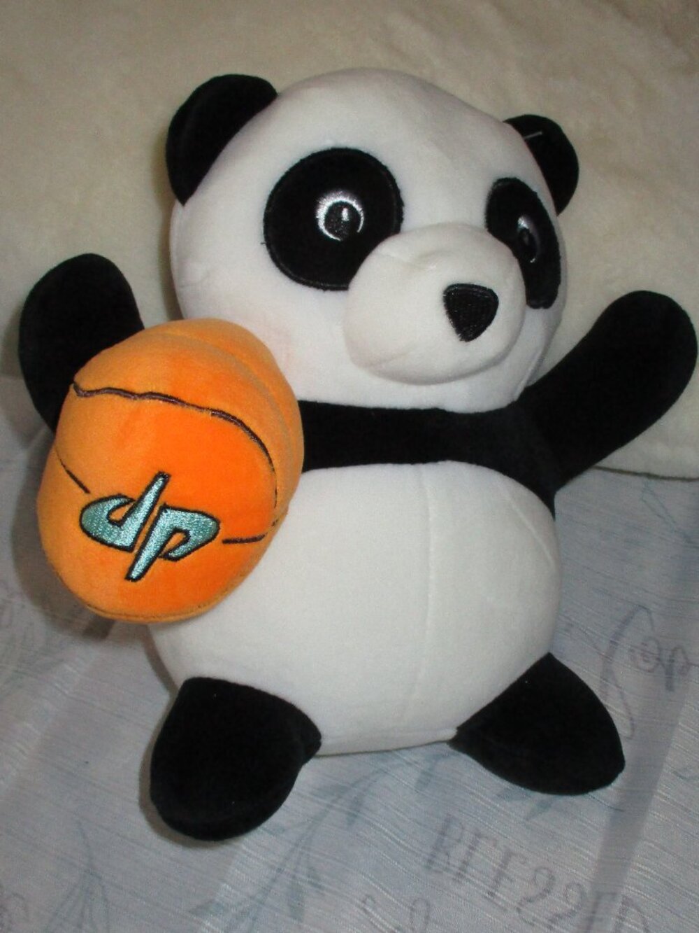 Dude Perfect Panda Plush Basketball Stuffed Animal Toy Black White DP